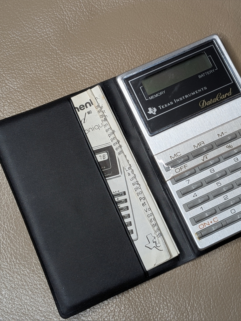 Texas Instruments Databank Portable Electronic Calculator, Needs Battery